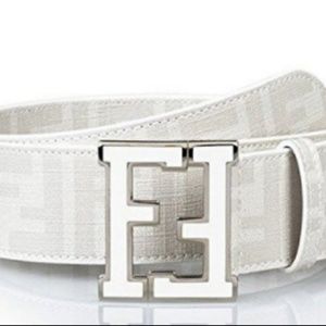 fendi white belt